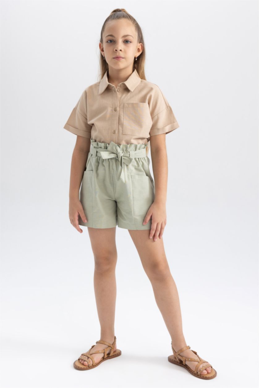 GIRLS & TEENS Mint Girl Paperbag Fit Shorts