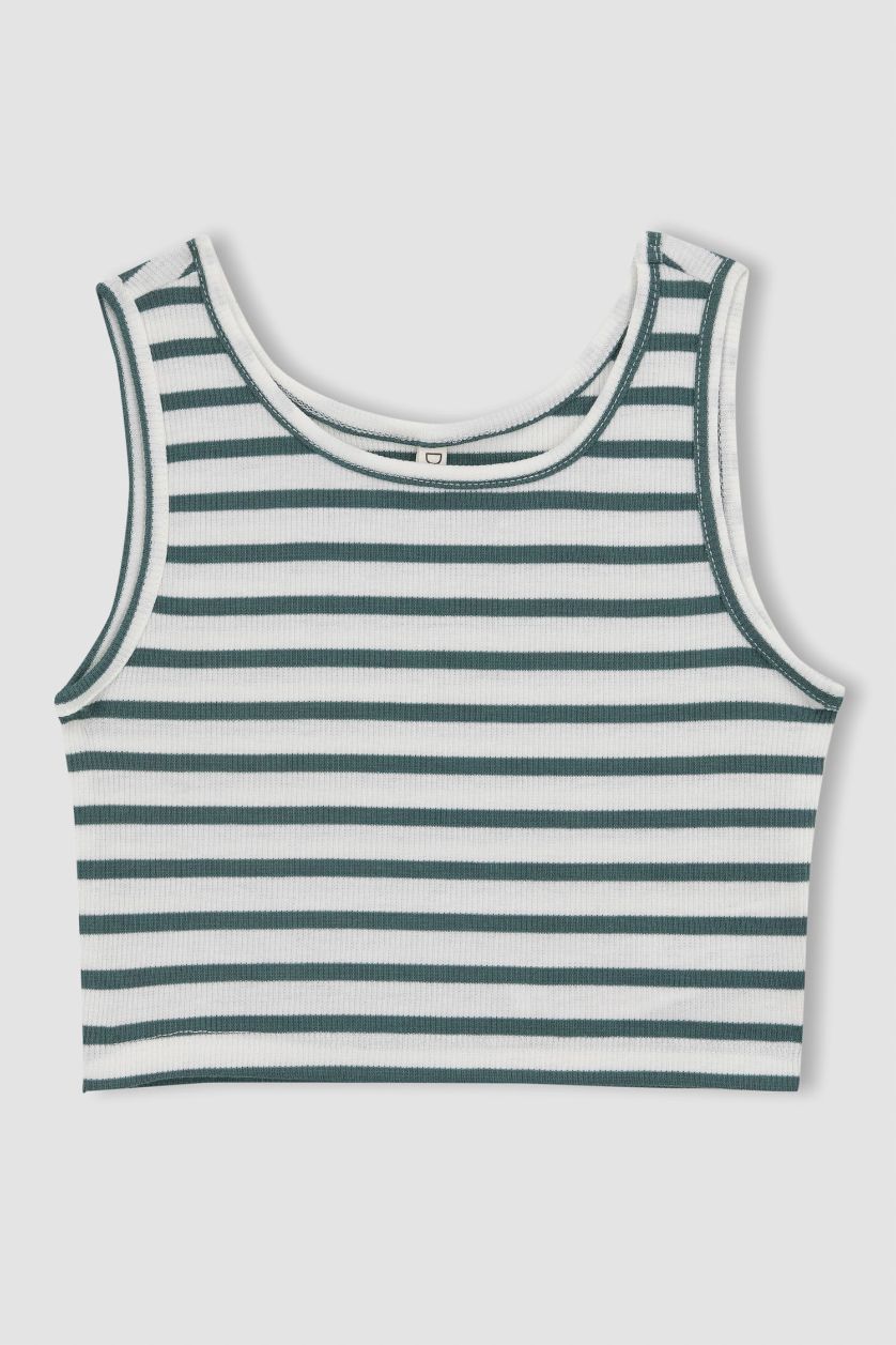 Kız Çocuk - Genç Kız Mint Bisiklet Yaka Atlet Kız Çocuk