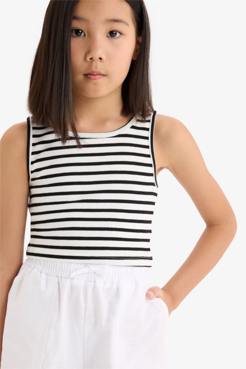 GIRLS & TEENS Black Girl Crop Camisole Tank Top