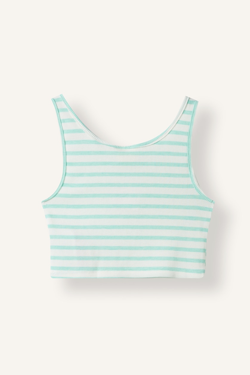 Young Girls - Teen Girls Light Green Girl Crop Camisole Tank Top