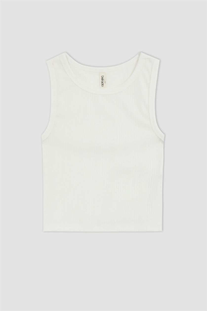 Young Girls - Teen Girls Ecru Girl's Crew Neck Undershirt