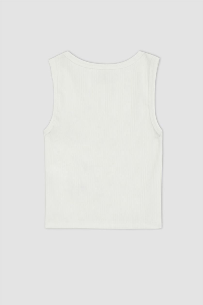 Young Girls - Teen Girls Ecru Girl's Crew Neck Undershirt