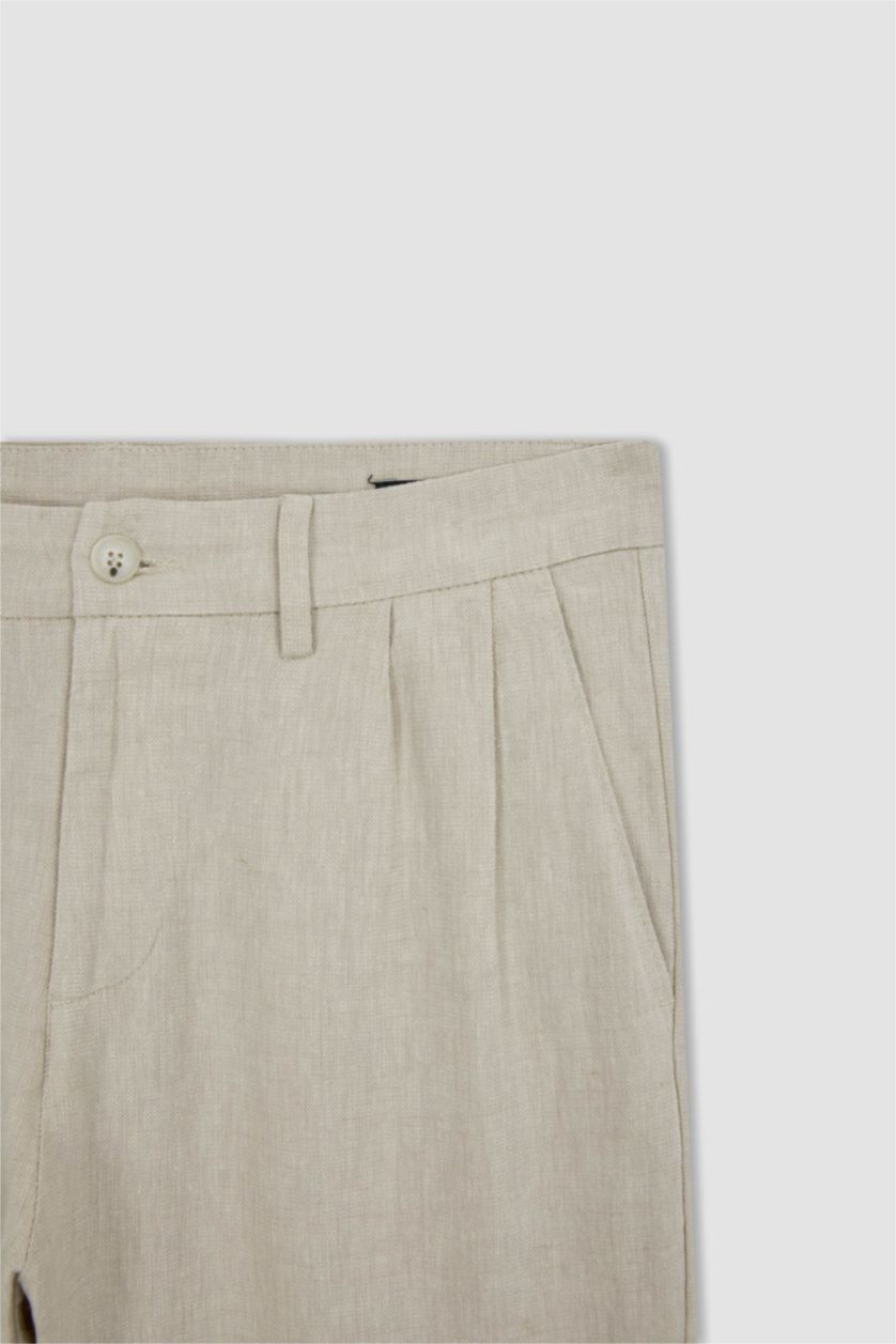 HOMME Beige Pantalon Crop