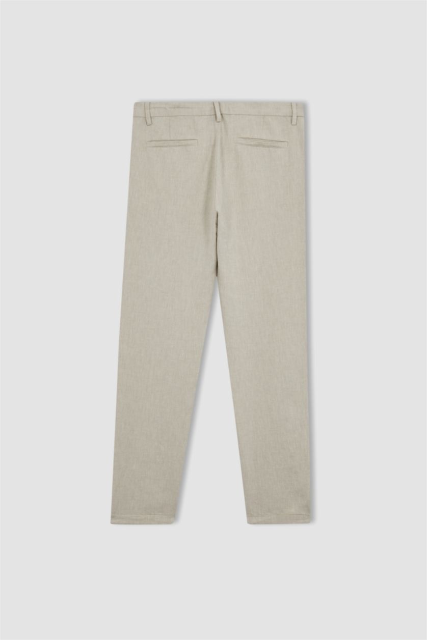 HOMME Beige Pantalon Crop