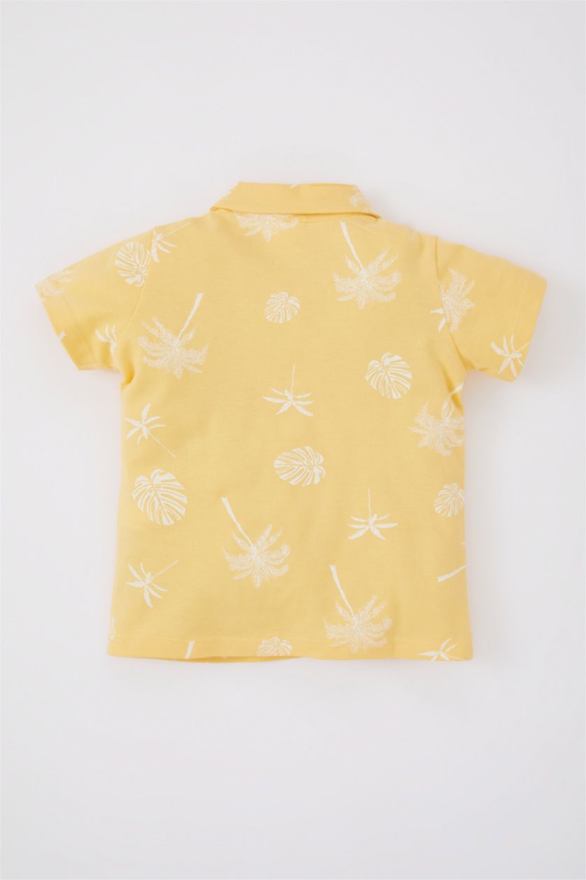 Малыши мальчики Желтый Футболка с тропическим принтом для малышей мальчиков