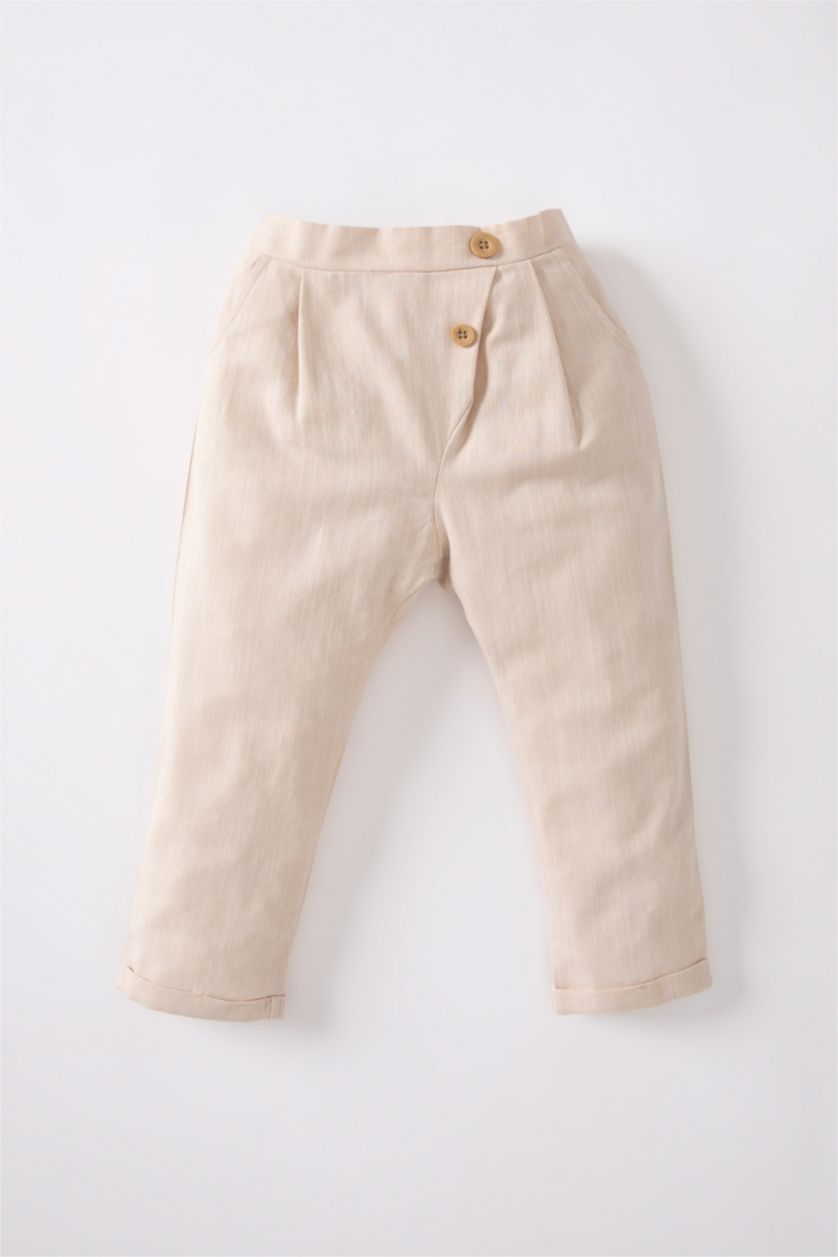 BÉBÉ GARÇON Beige Pantalon Coupe Classique Bébé Garçon
