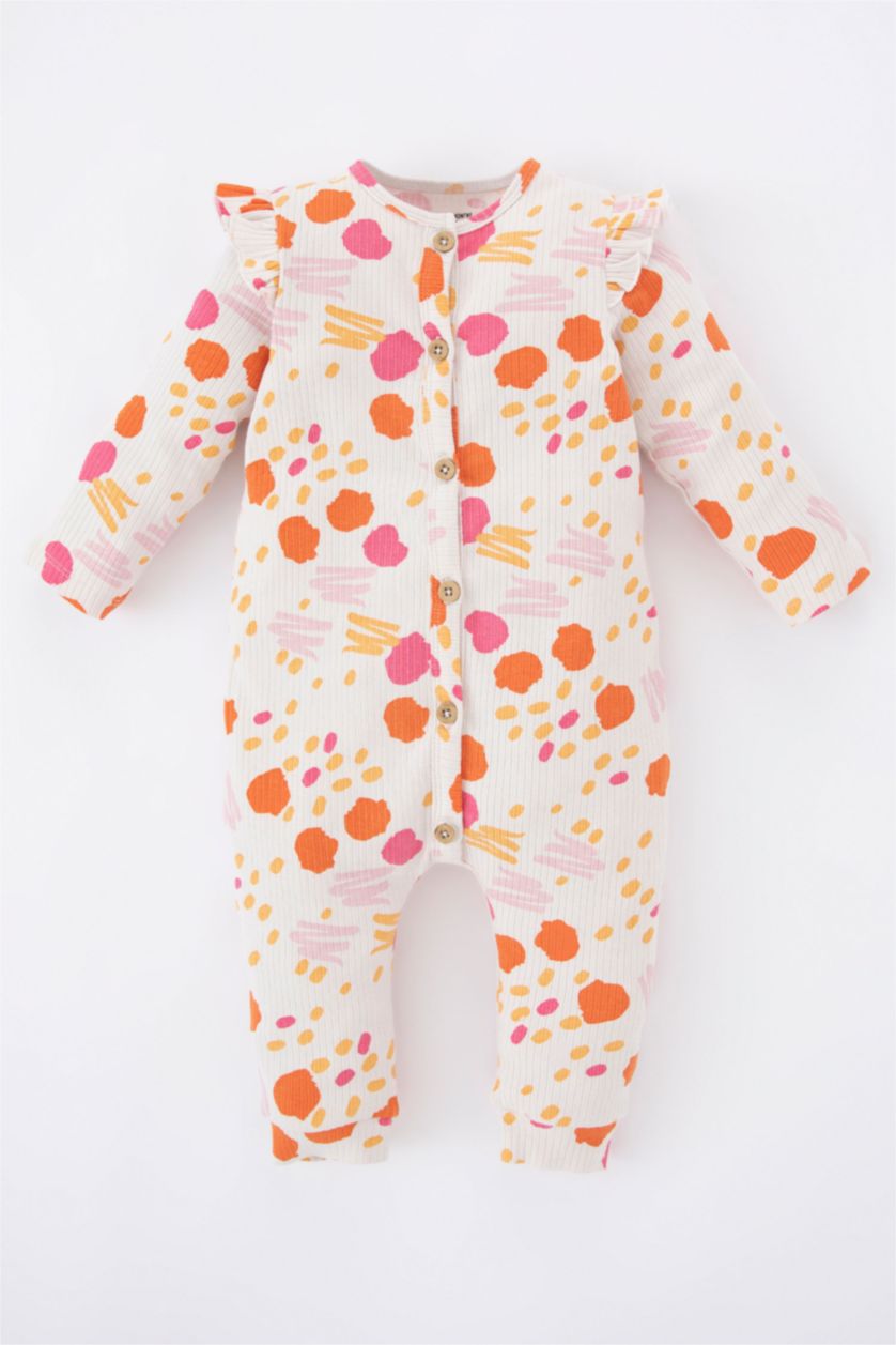 BABY GIRL Light Pink Baby Girl Newborn Organic Cotton Corded Camisole Jumpsuit