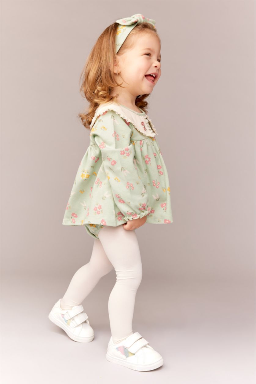 BABY GIRL Mint Baby Girl Floral Organic Cotton 2-pack Rompers