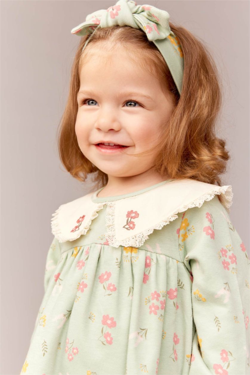 BABY GIRL Mint Baby Girl Floral Organic Cotton 2-pack Rompers