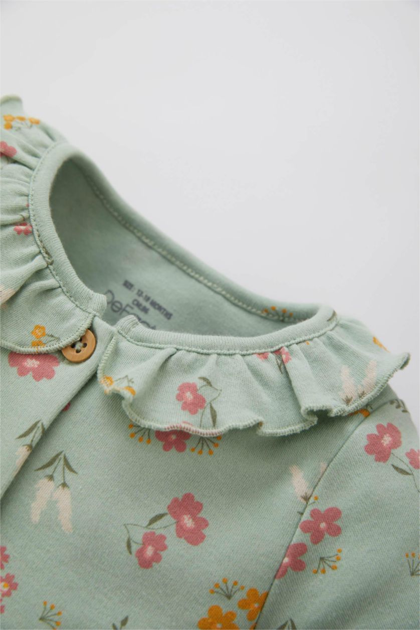 BABY GIRL Mint Baby Girl Newborn Floral Organic Cotton 2-pack Rompers