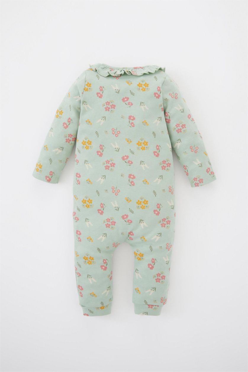 BABY GIRL Mint Baby Girl Newborn Floral Organic Cotton 2-pack Rompers