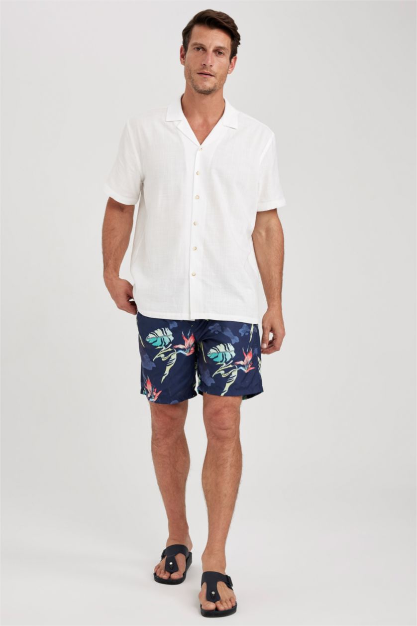 HOMME Marin Short De Plage Mi-Long Coupe Classique