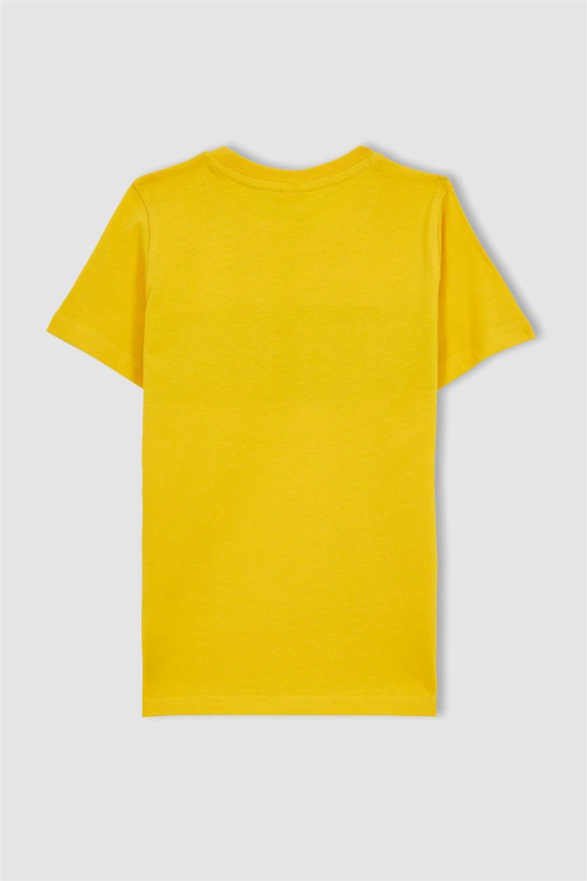 GARÇONS Jaune T-Shirt À Manches Courtes İmprimé Coupe Classique