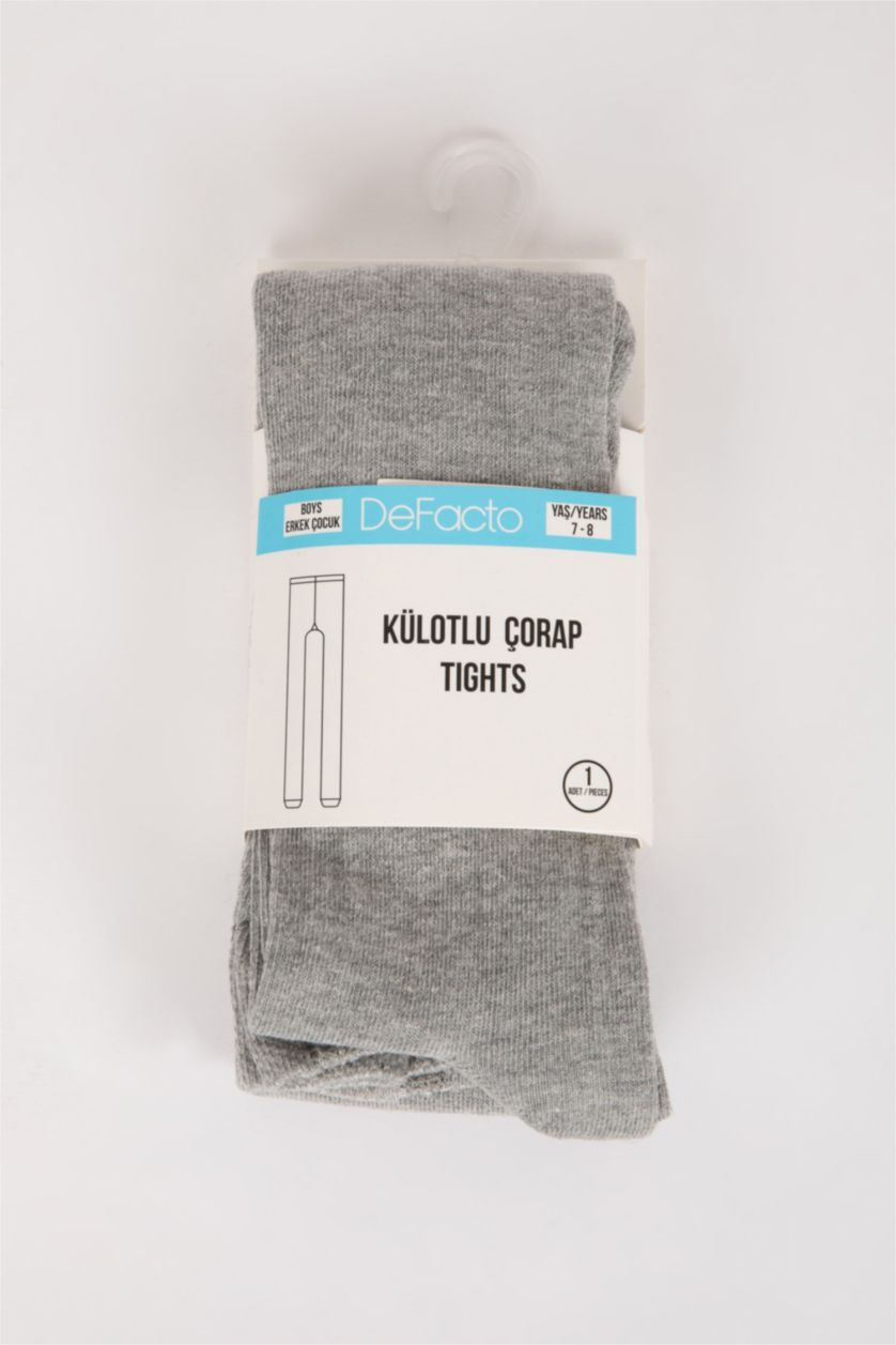 GARÇONS Gris Collants Coton Garçon