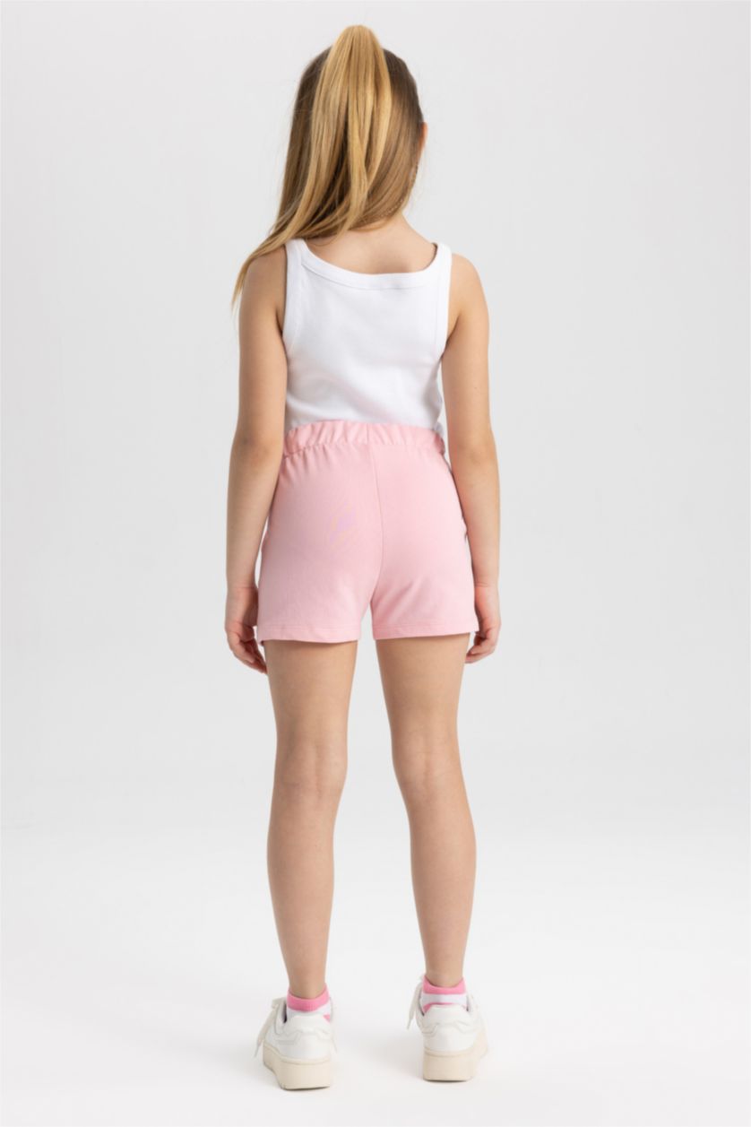 GIRLS & TEENS Pink Girl's Sweatshirt Fabric 2-Pack Shorts