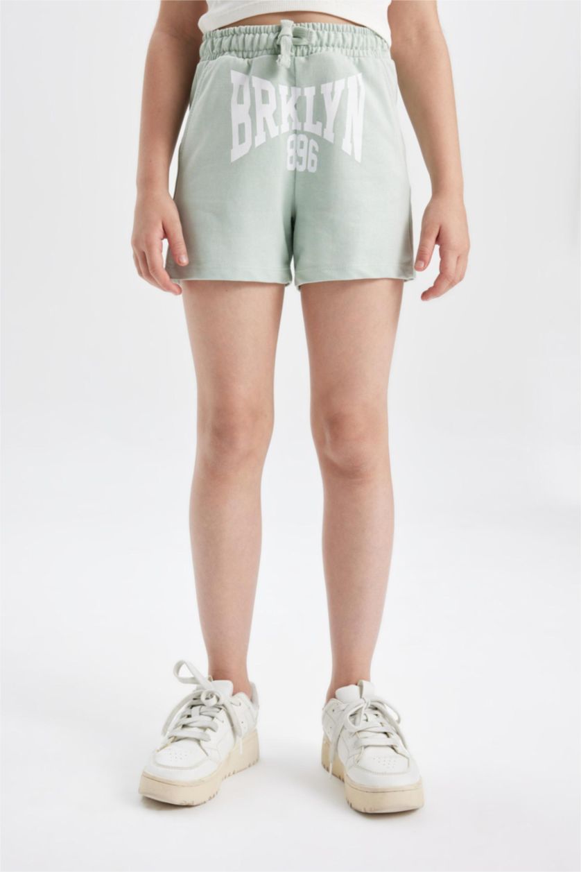 Kız Çocuk - Genç Kız Antrasit Baskılı 2'li Şort Kız Çocuk