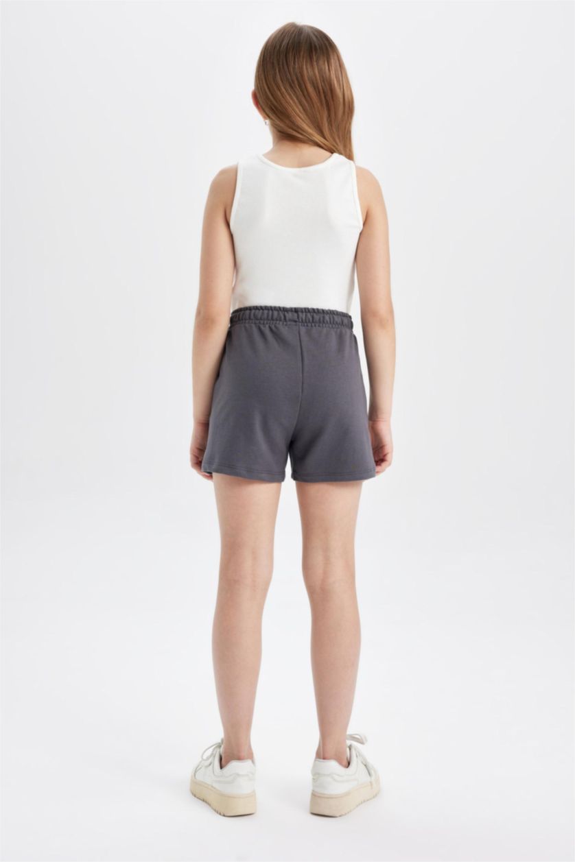 Kız Çocuk - Genç Kız Antrasit Baskılı 2'li Şort Kız Çocuk