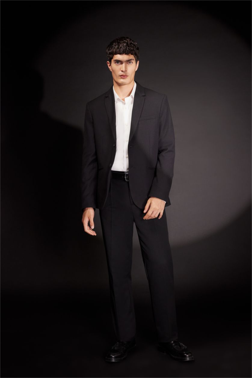 MAN Black Slim Fit Lined Blazer