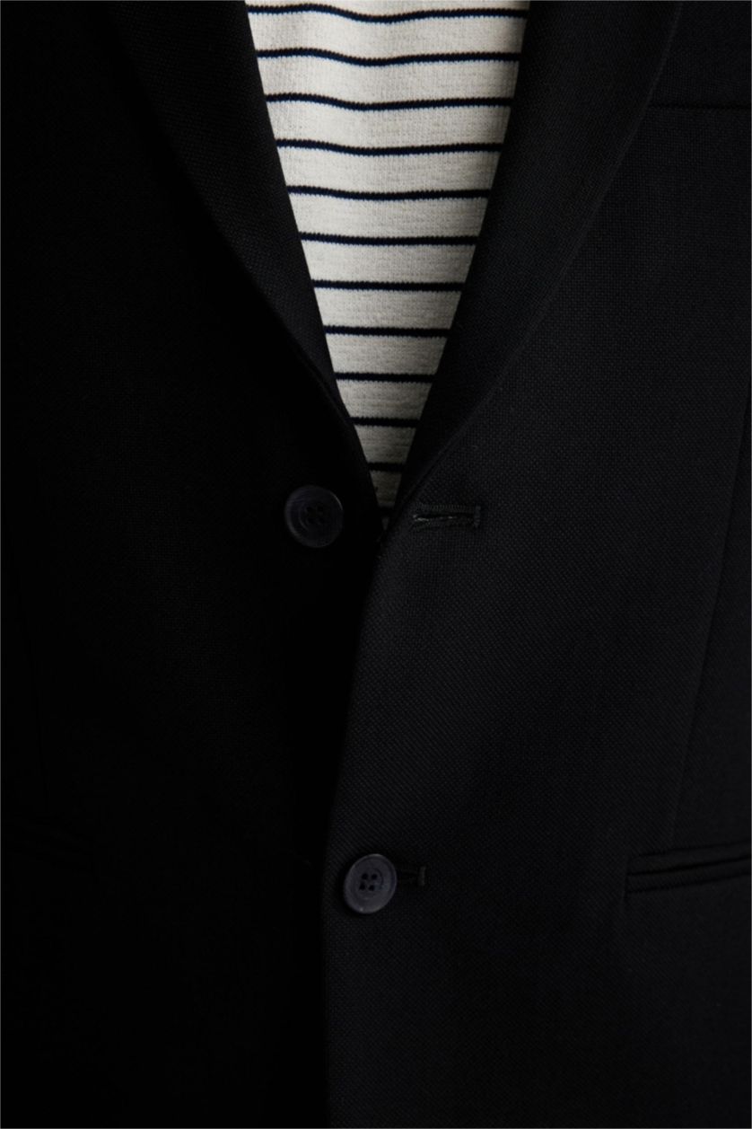 MAN Black Slim Fit Lined Blazer