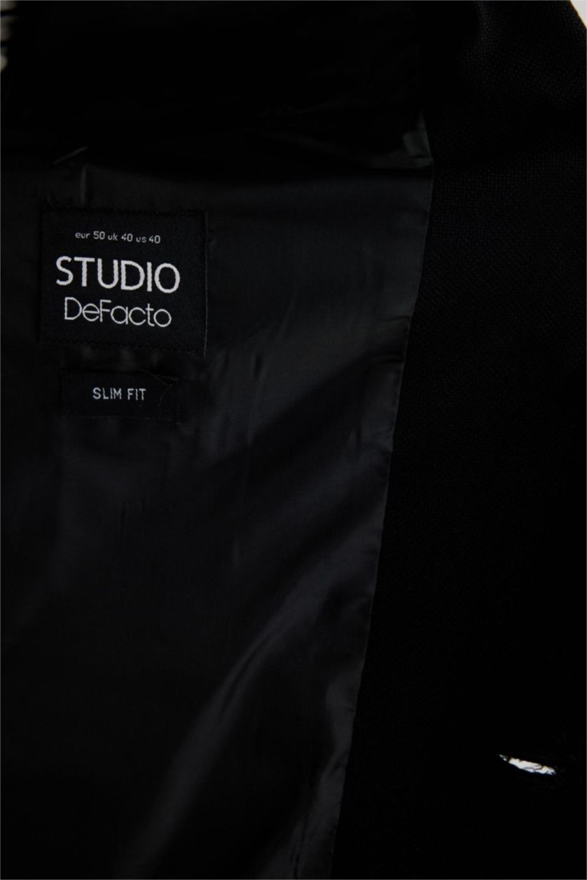 MAN Black Slim Fit Lined Blazer