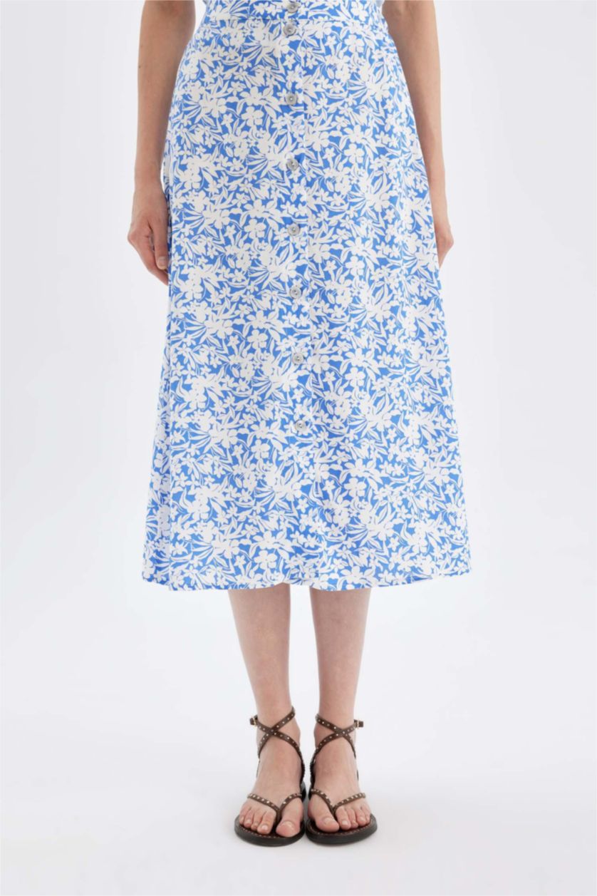 نساء اللون الملكي A Cut Midi