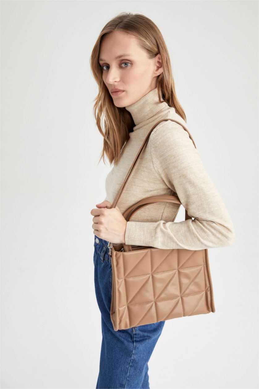 Kadın Bej Kadın Suni Deri El Çantası