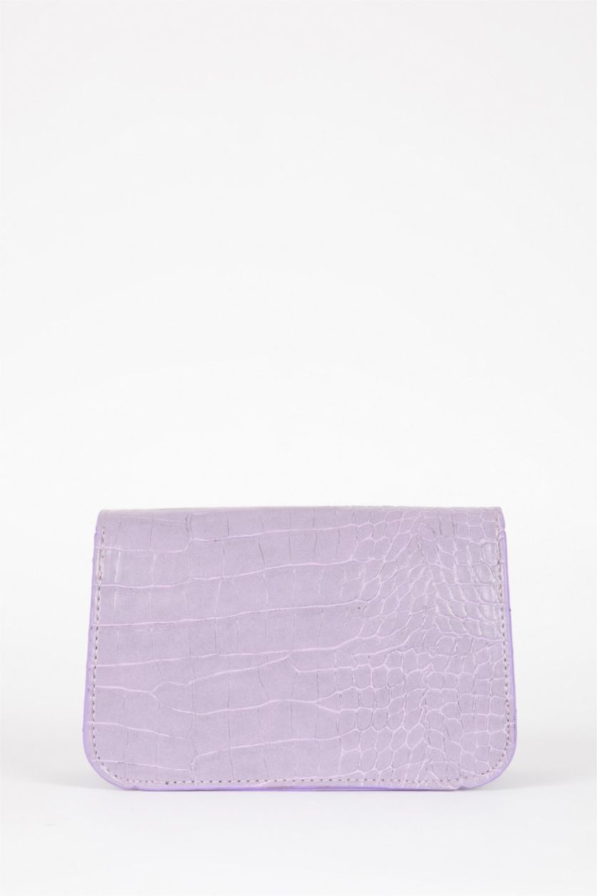 نساء أرجواني شنطة كروس جلد صناعي