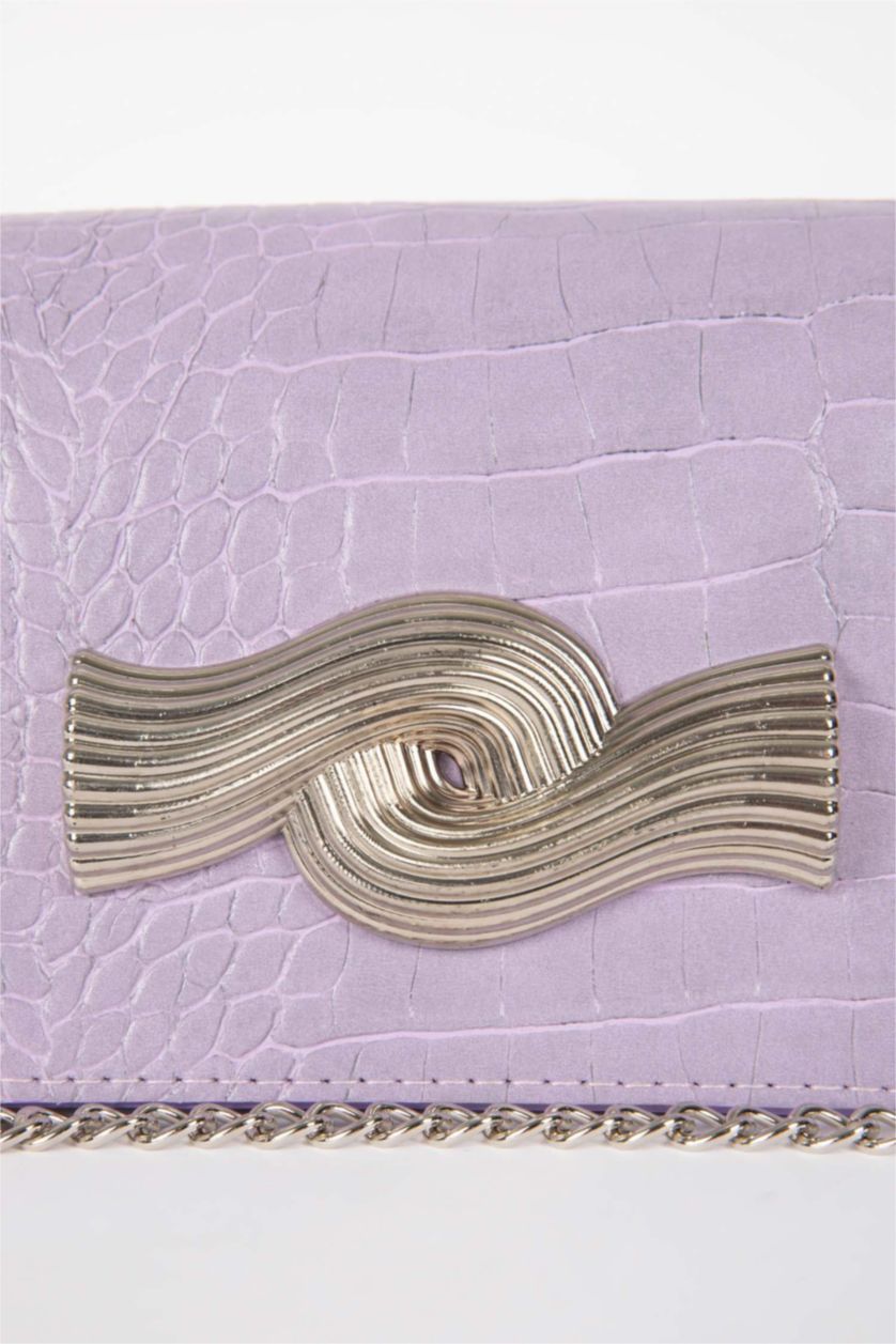 نساء أرجواني شنطة كروس جلد صناعي