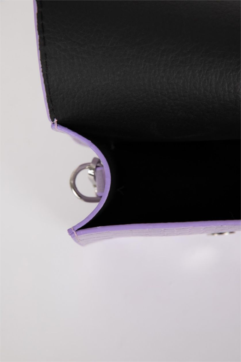 نساء أرجواني شنطة كروس جلد صناعي