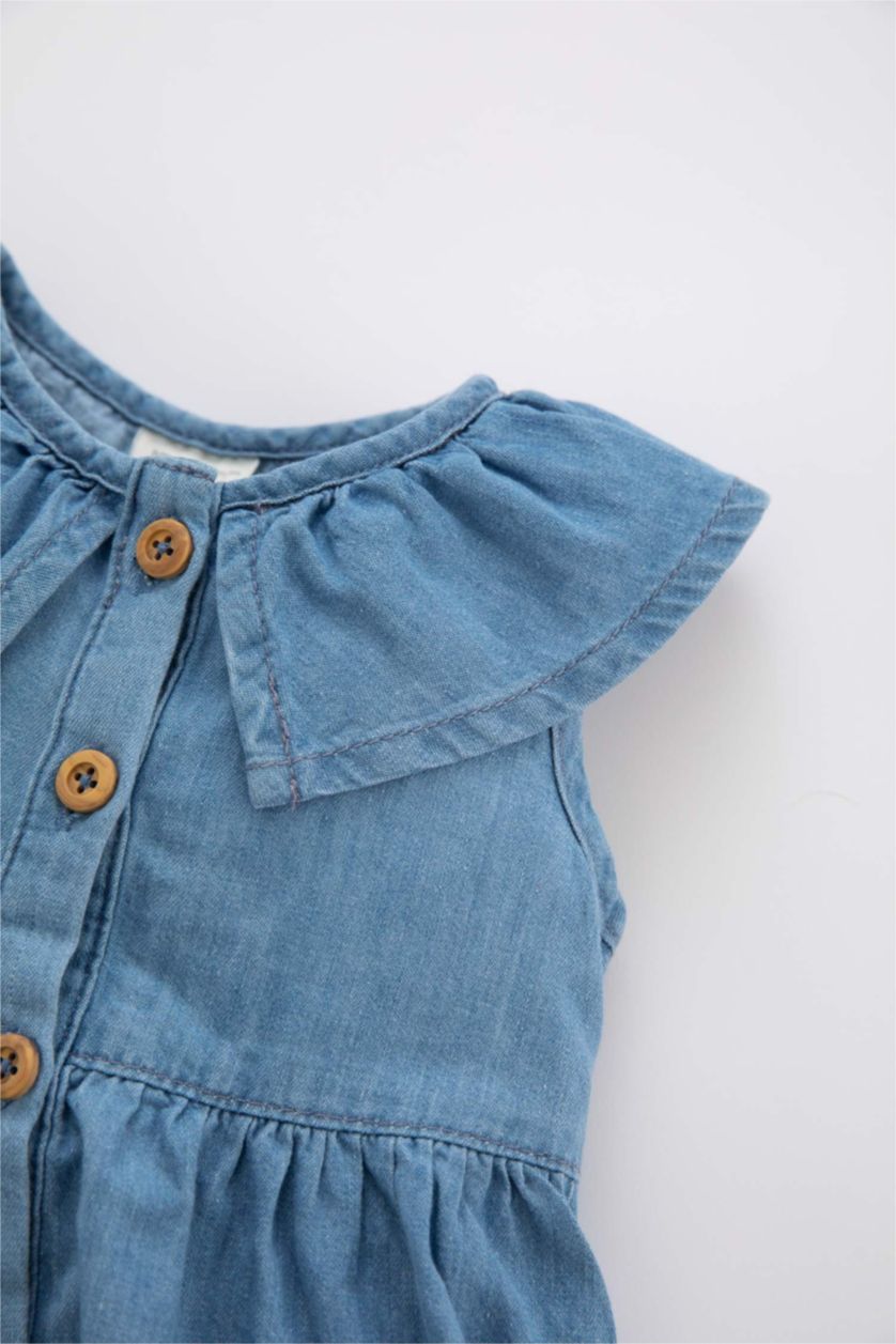 BÉBÉ FILLE Bleu Robe Jean Sans Manches