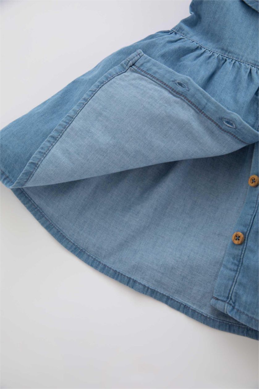 BÉBÉ FILLE Bleu Robe Jean Sans Manches