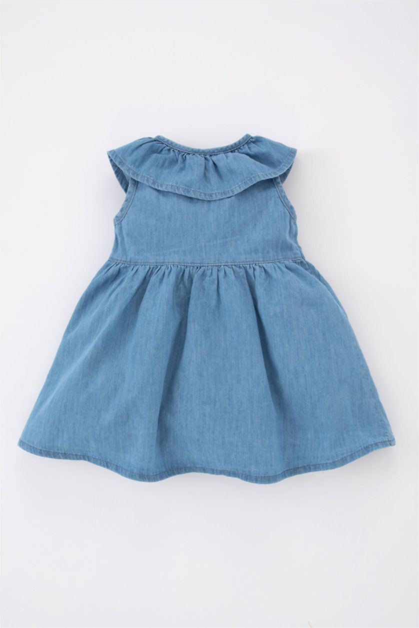 BÉBÉ FILLE Bleu Robe Jean Sans Manches