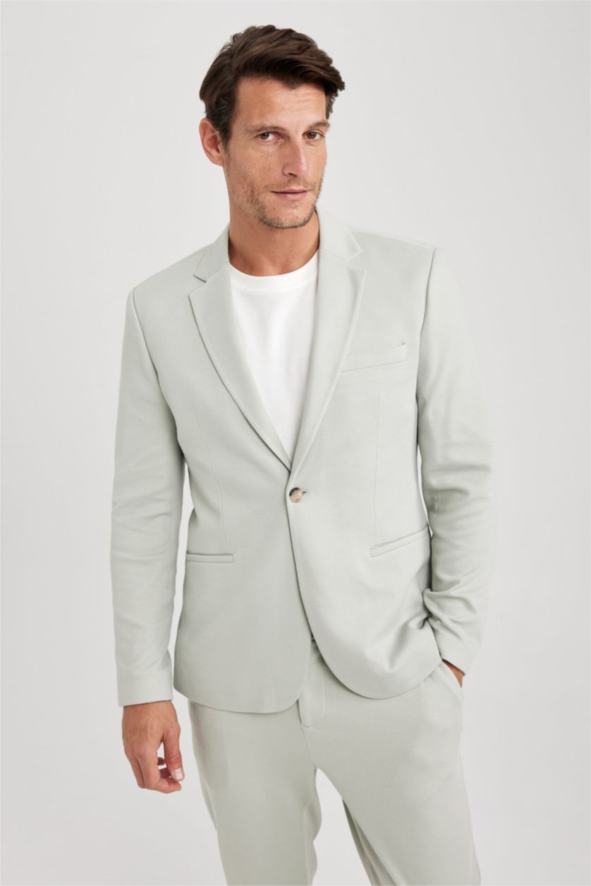 Ерлер Ашық сұр Ерлерге слим пішімі Блэйзер