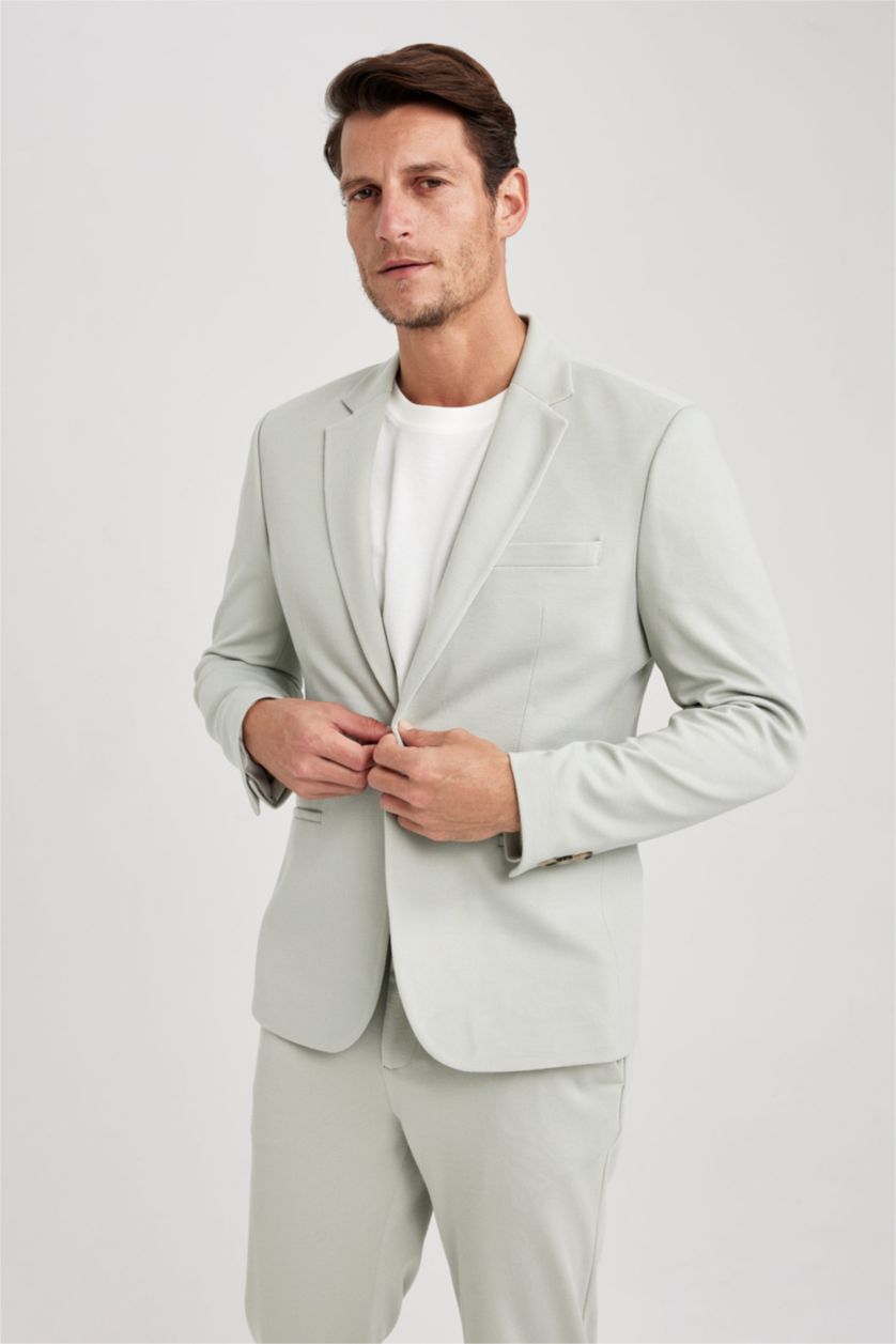 Ерлер Ашық сұр Ерлерге слим пішімі Блэйзер