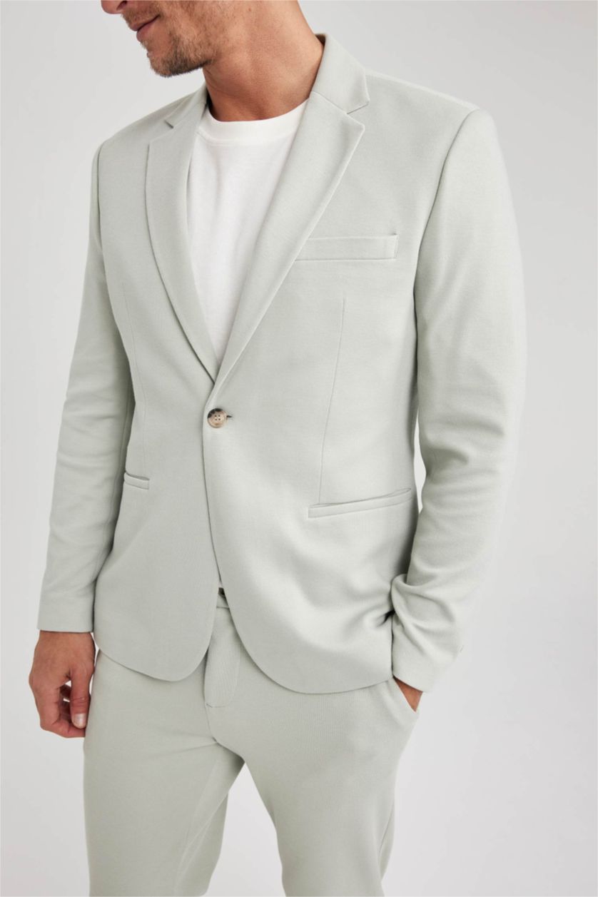 Ерлер Ашық сұр Ерлерге слим пішімі Блэйзер