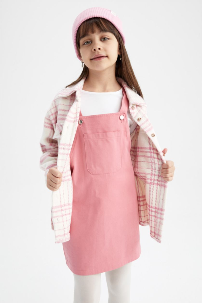 Девочки и подростки Розовый Рубашка оверсайз с длинным рукавом для девочек