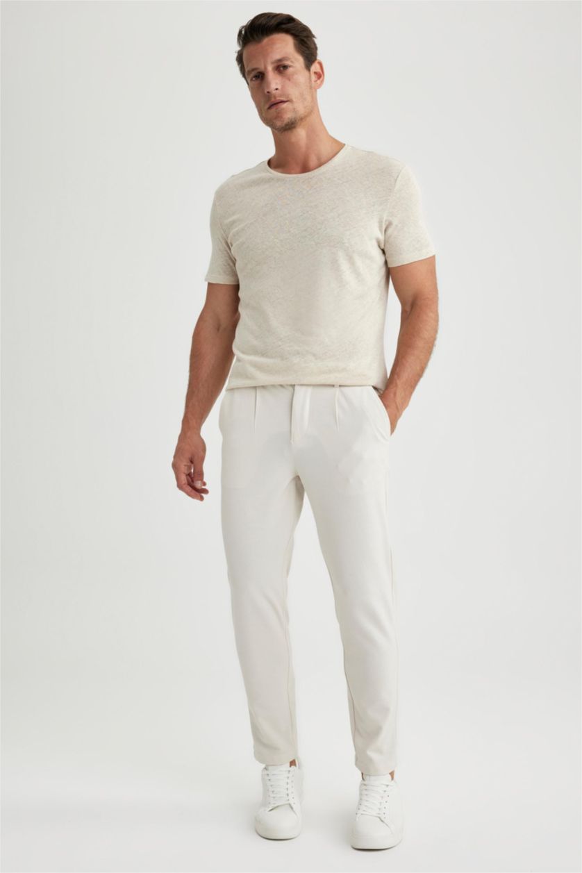 رجالي بيج تي شيرت مودرن فيت برقبة مستديرة