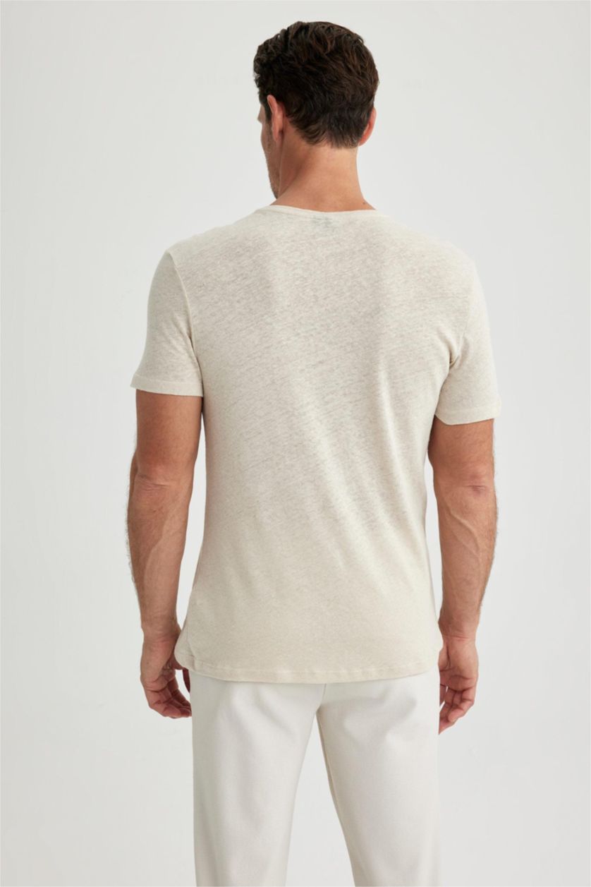 رجالي بيج تي شيرت مودرن فيت برقبة مستديرة