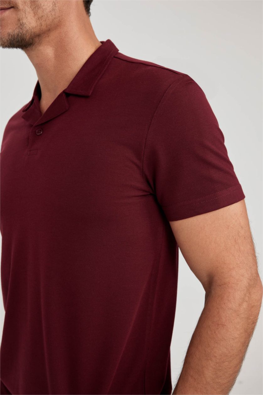 رجال خمري تي شيرت بولو مودرن فيت