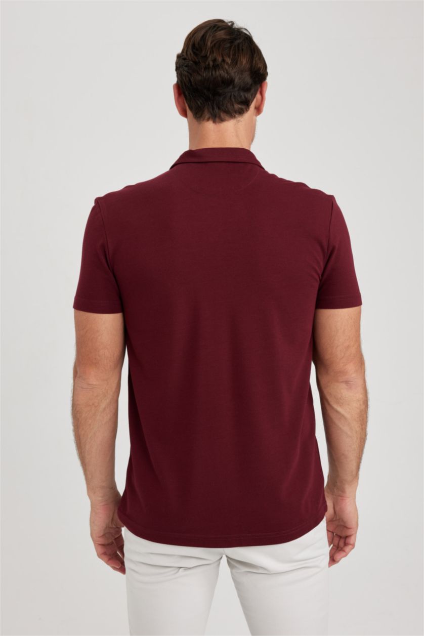 رجال خمري تي شيرت بولو مودرن فيت