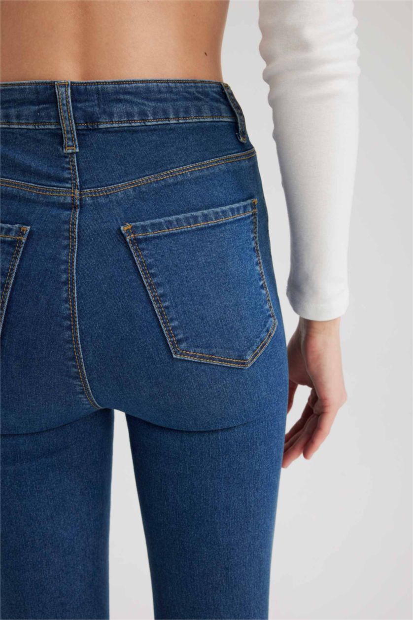 WOMAN Blue Super Skinny Jegging Fit High Waist Jeans