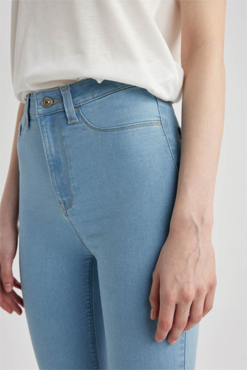 FEMME BLEU Clair Taille haute