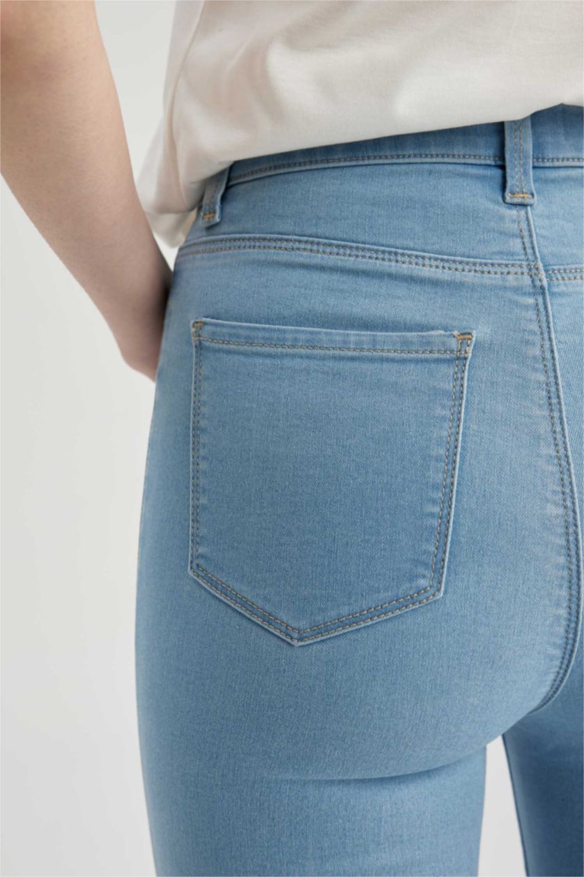 FEMME BLEU Clair Taille haute