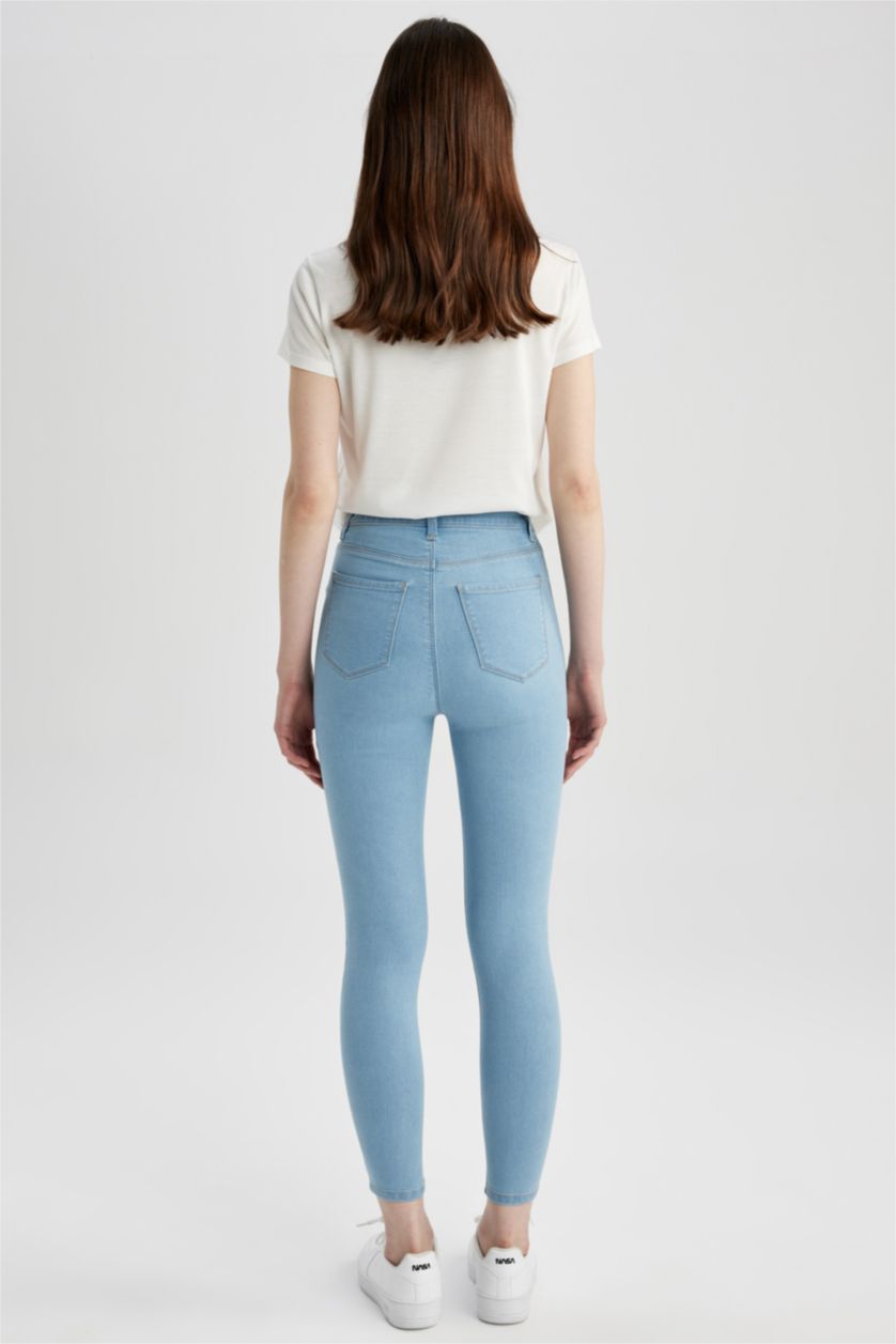 FEMME BLEU Clair Taille haute