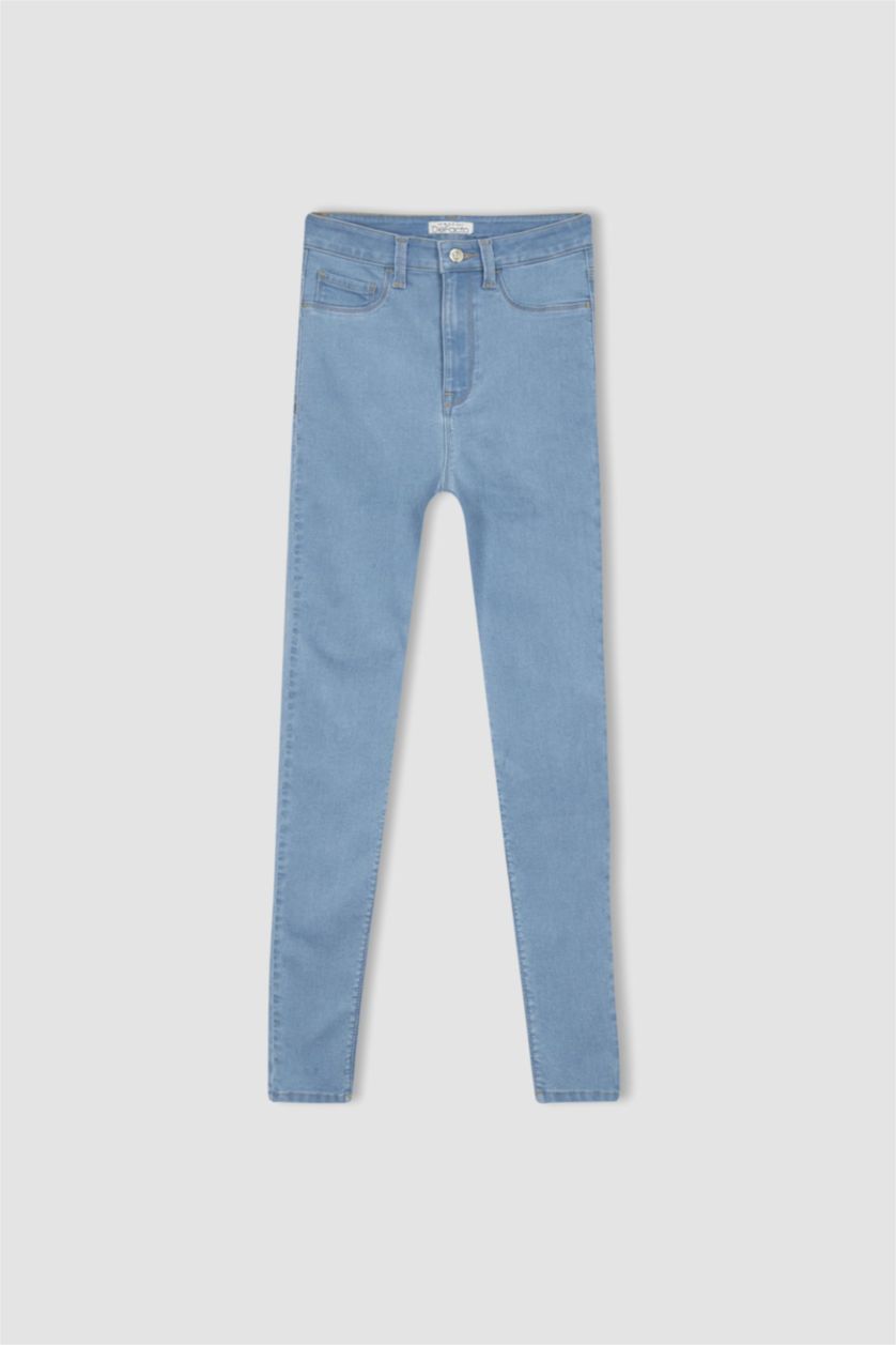 FEMME BLEU Clair Taille haute