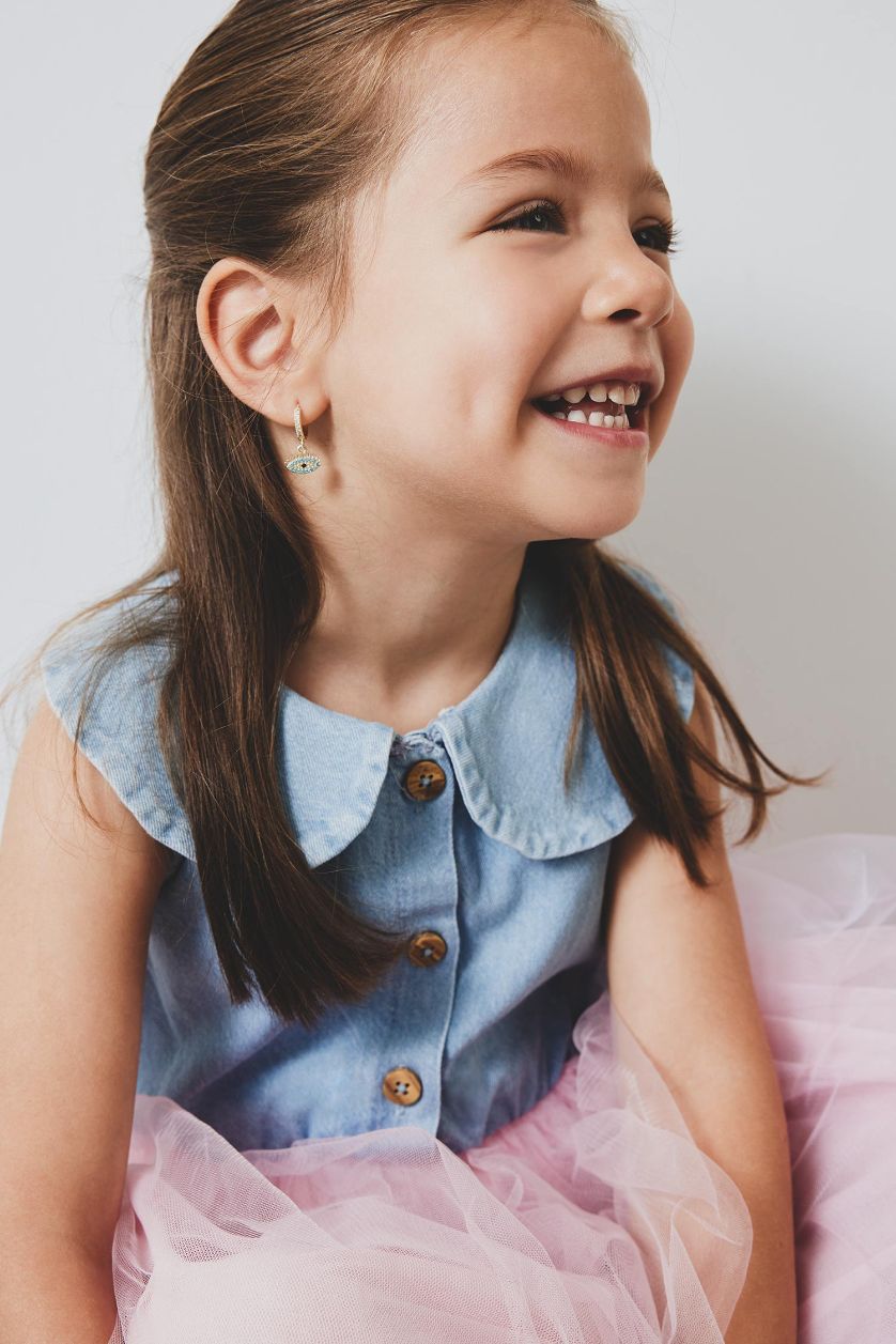 Kız Bebek Açık Mavi Kolsuz Tütü Etekli Yazlık Elbise Kız Bebek