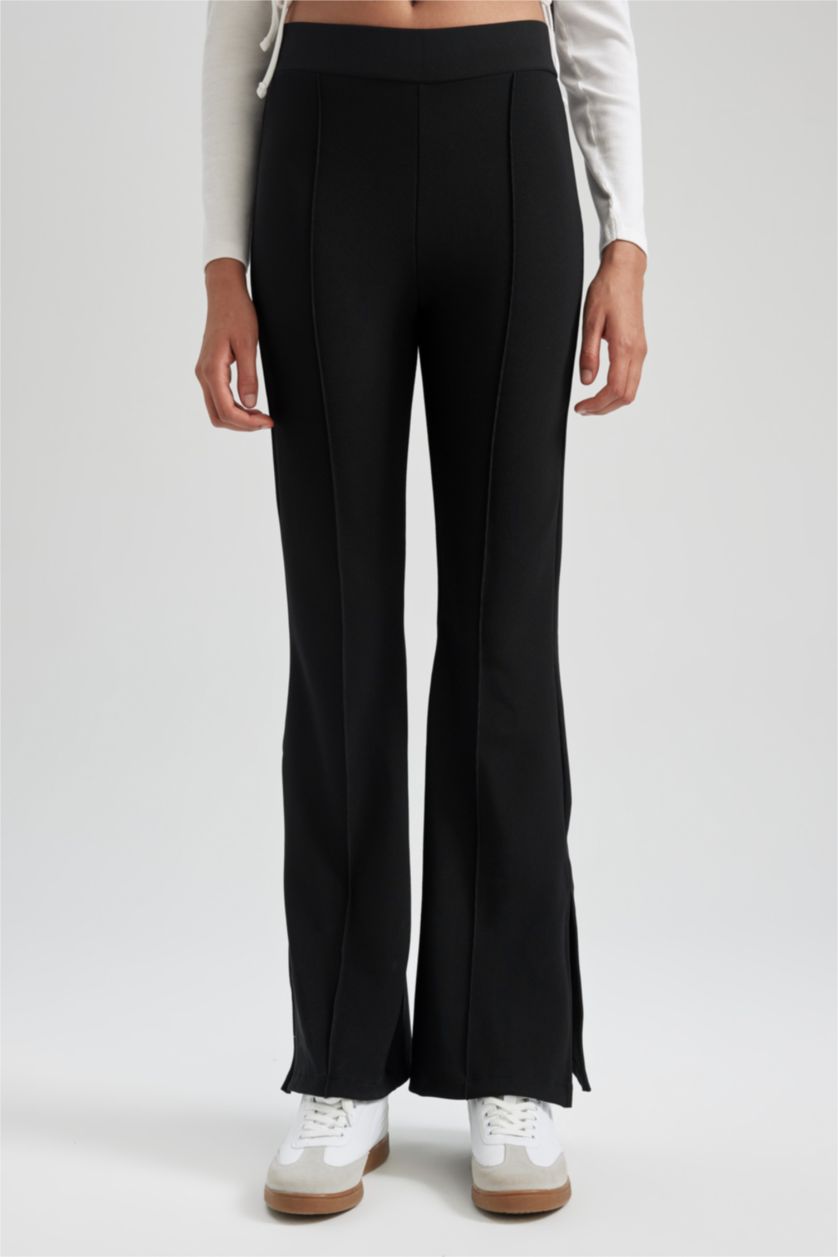 Kadın Siyah Yüksek Bel Tayt