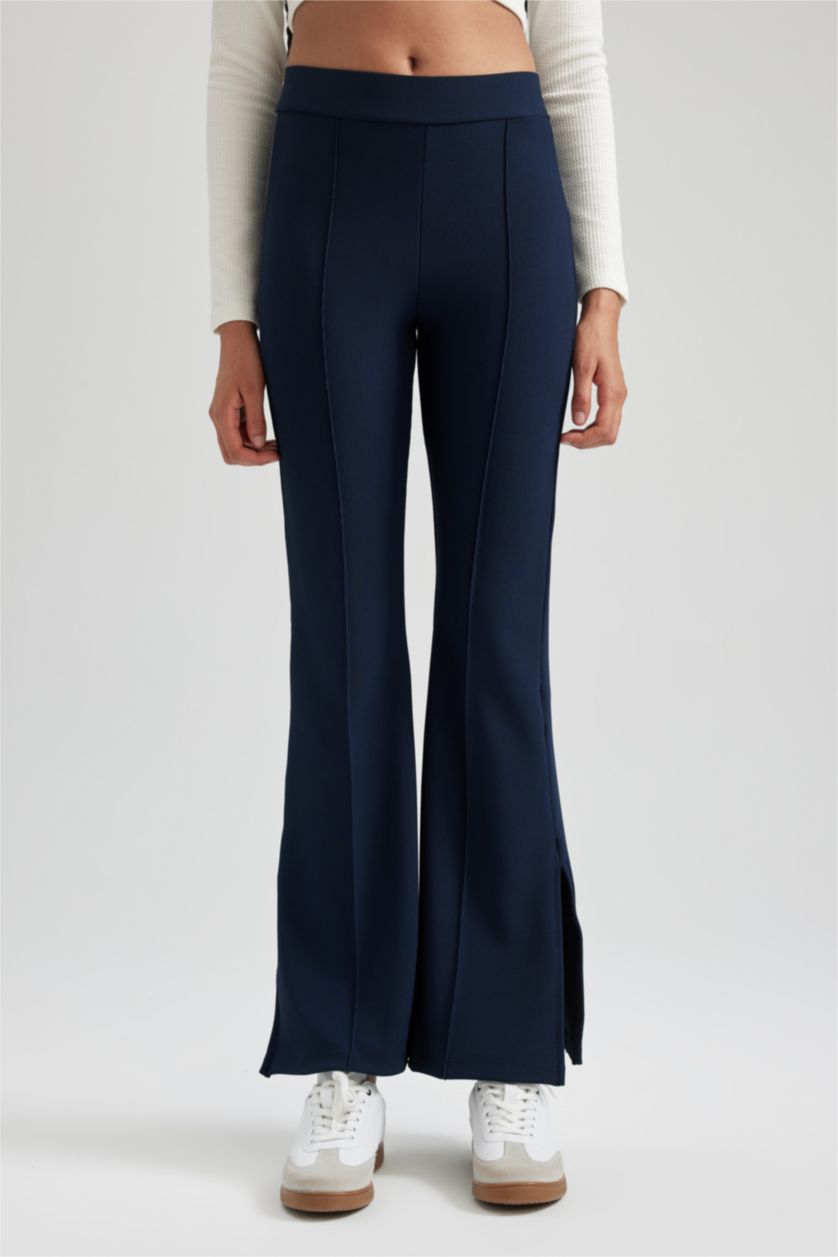 FEMME Marin Leggings taille haute à coupe évasée