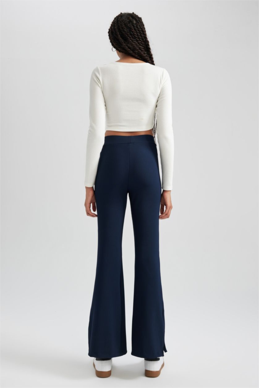 FEMME Marin Leggings taille haute à coupe évasée