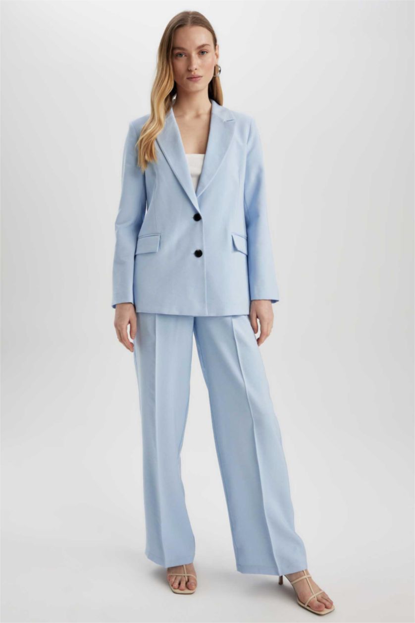 WOMAN Light Blue Loose Fit Blazer